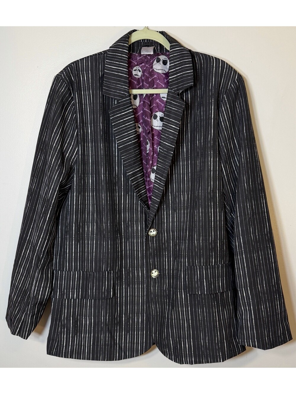 Disney Nightmare Before Christmas Jack Skellington Pinstripe Blazer